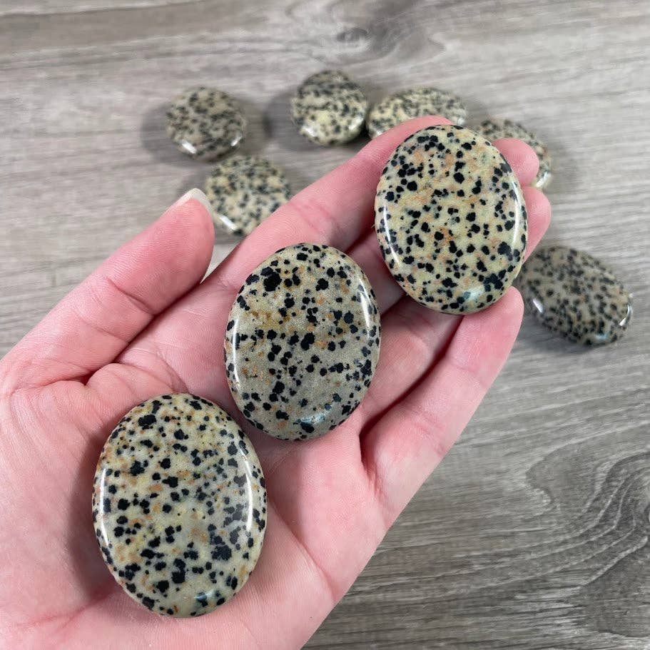 Gemstone Palm Stones 45mm – Bulk Crystal Supplies: Assorted (may be man made dyed or treated)