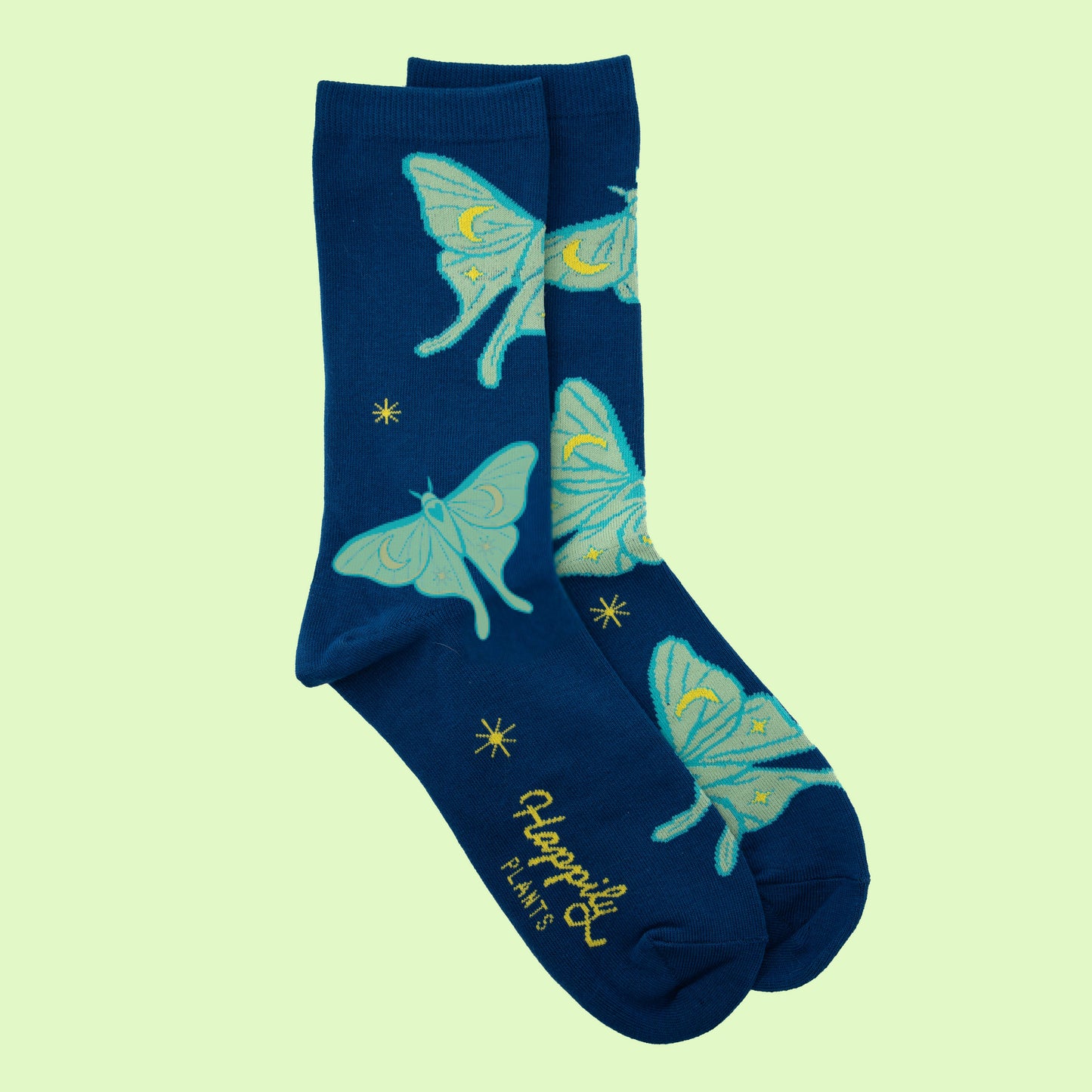 Luna Moth Socks Cotton Crew