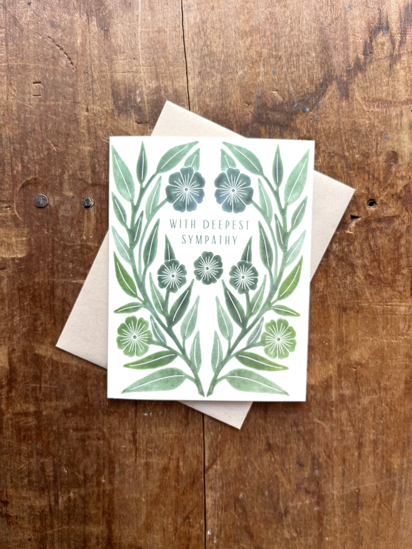 "With Deepest Sympathy," Greeting Card
