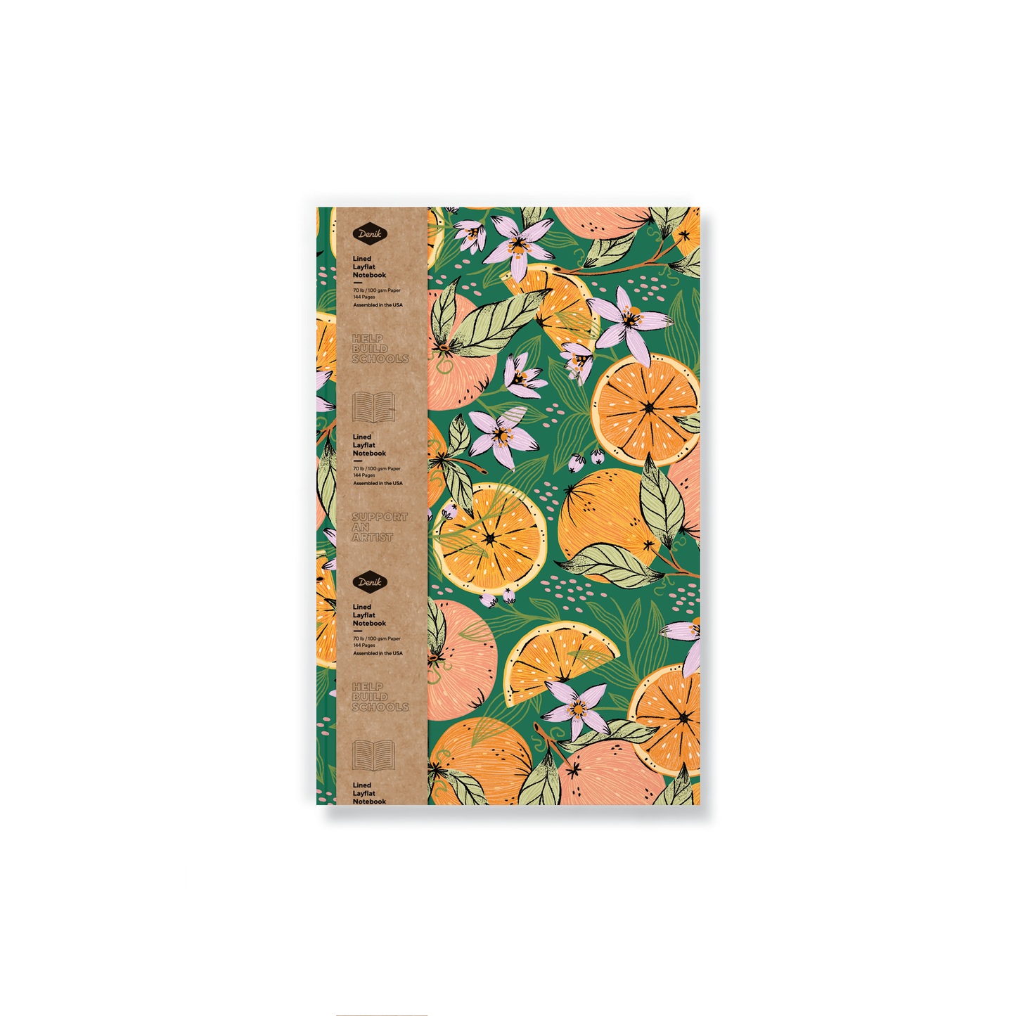 Orange Orchard Classic Layflat Journal Notebook