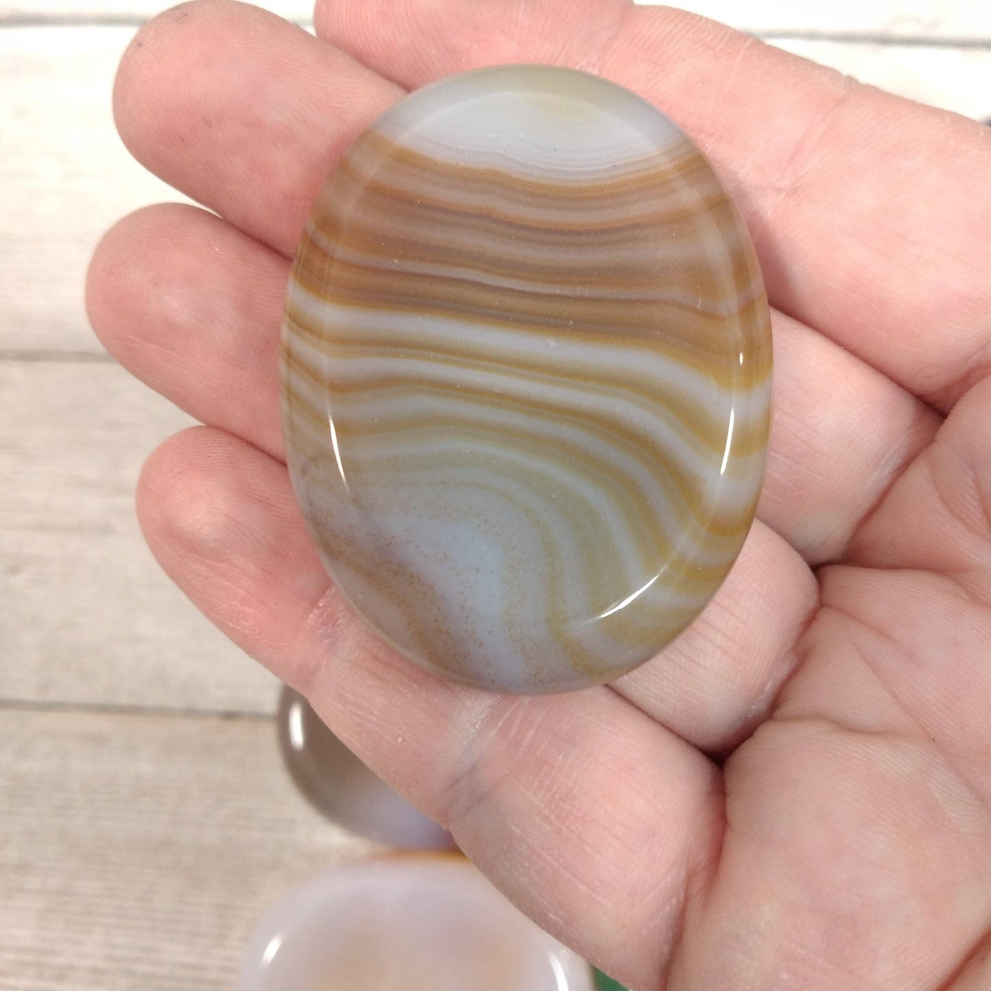 Oval Gemstone Worry Stones – Bulk Pocket Crystals: Kambaba