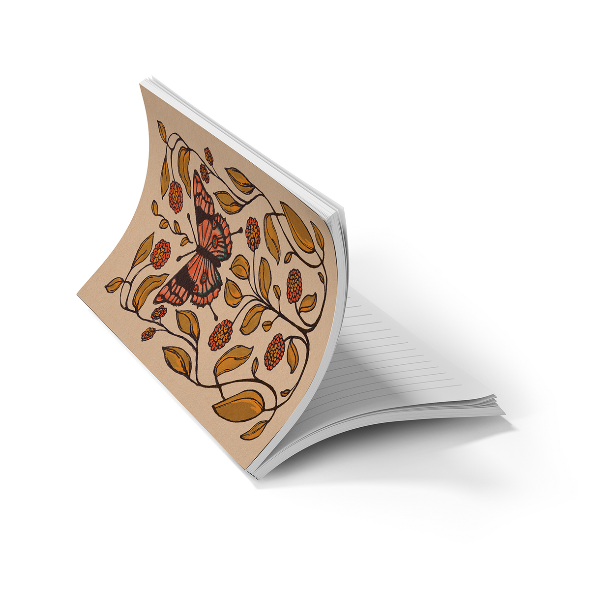 Butterfly Soft Touch Classic Layflat Notebook