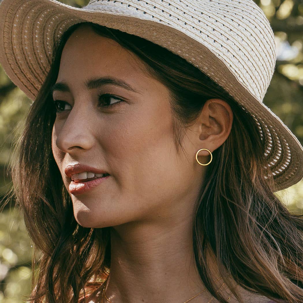 Circle Stud Earrings