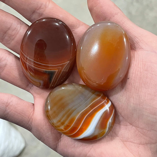 Gemstone Palm Stones 45mm – Bulk Crystal Supplies : Carnelian