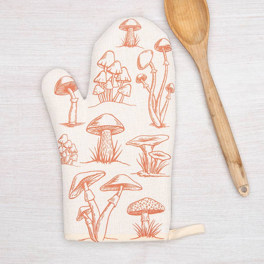 Mushroom Oven Mitt | Heat-Resistant | Hanging Loop