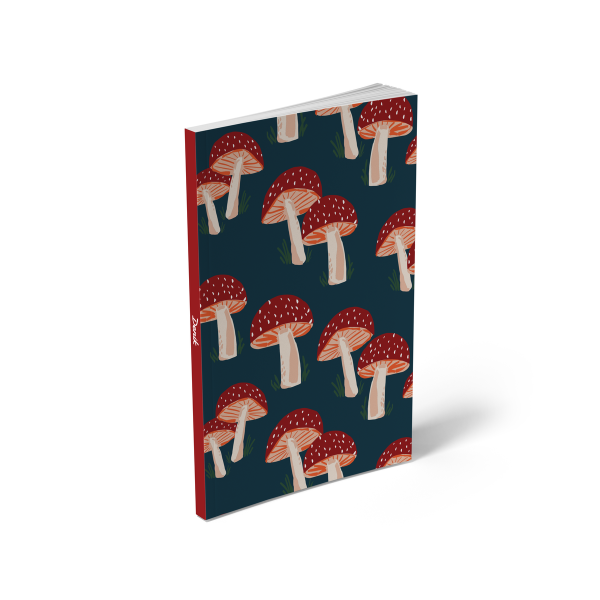 Navy Mushrooms Layflat Journal Notebook
