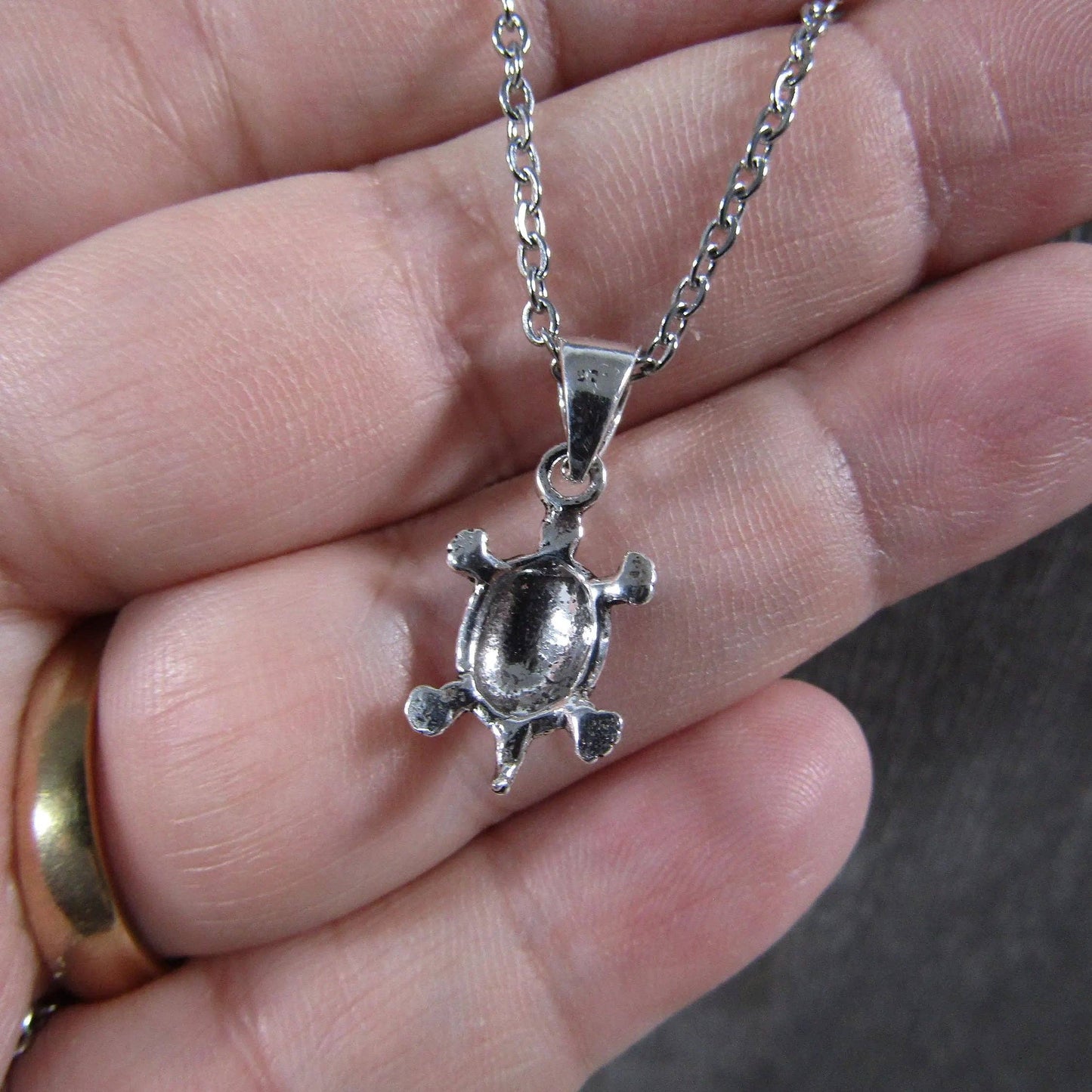 Sterling Silver Charm Pendants: Turtle