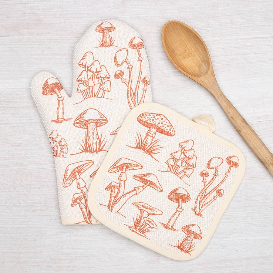 Mushroom Oven Mitt | Heat-Resistant | Hanging Loop