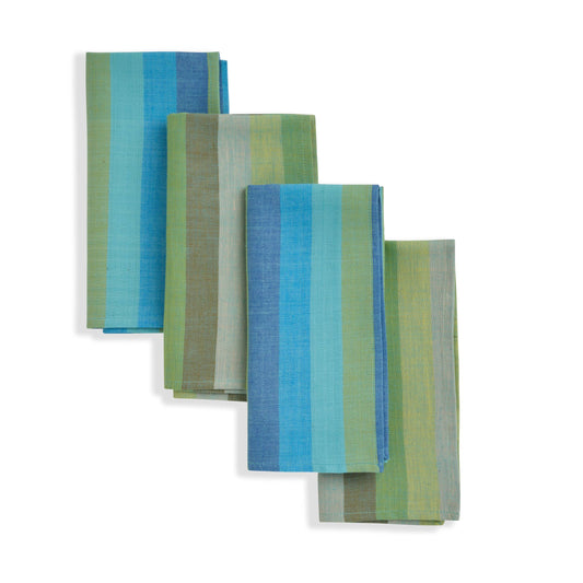 Cotton Napkins | Handwoven | Rainfall | Set of 4 | Fair Trade
