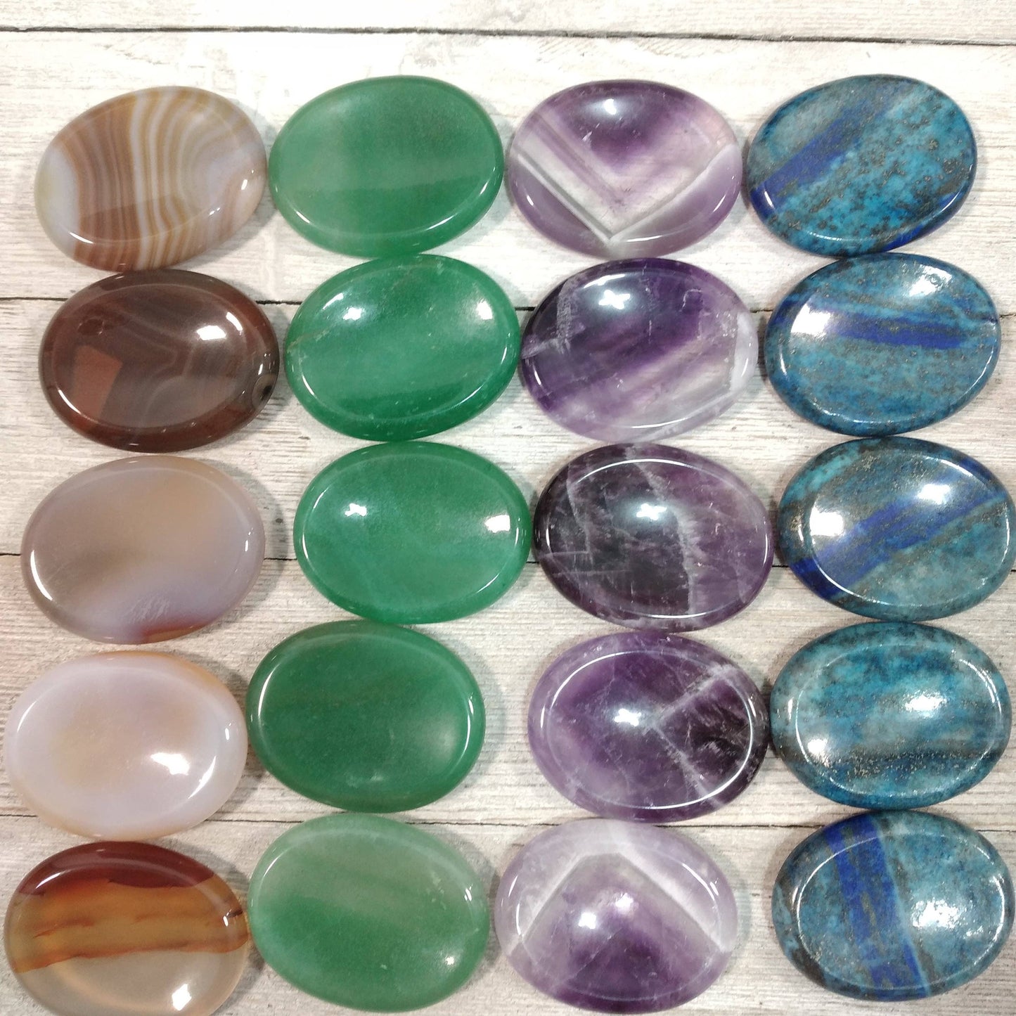 Oval Gemstone Worry Stones – Bulk Pocket Crystals: Kambaba