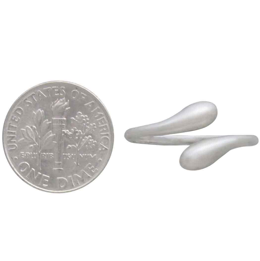 Sterling Silver Adjustable Teardrop Ring