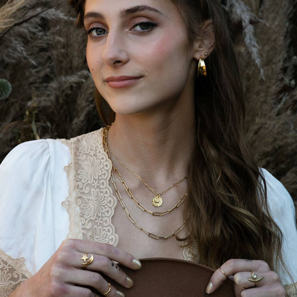 Paperclip Chain Necklace: Silver