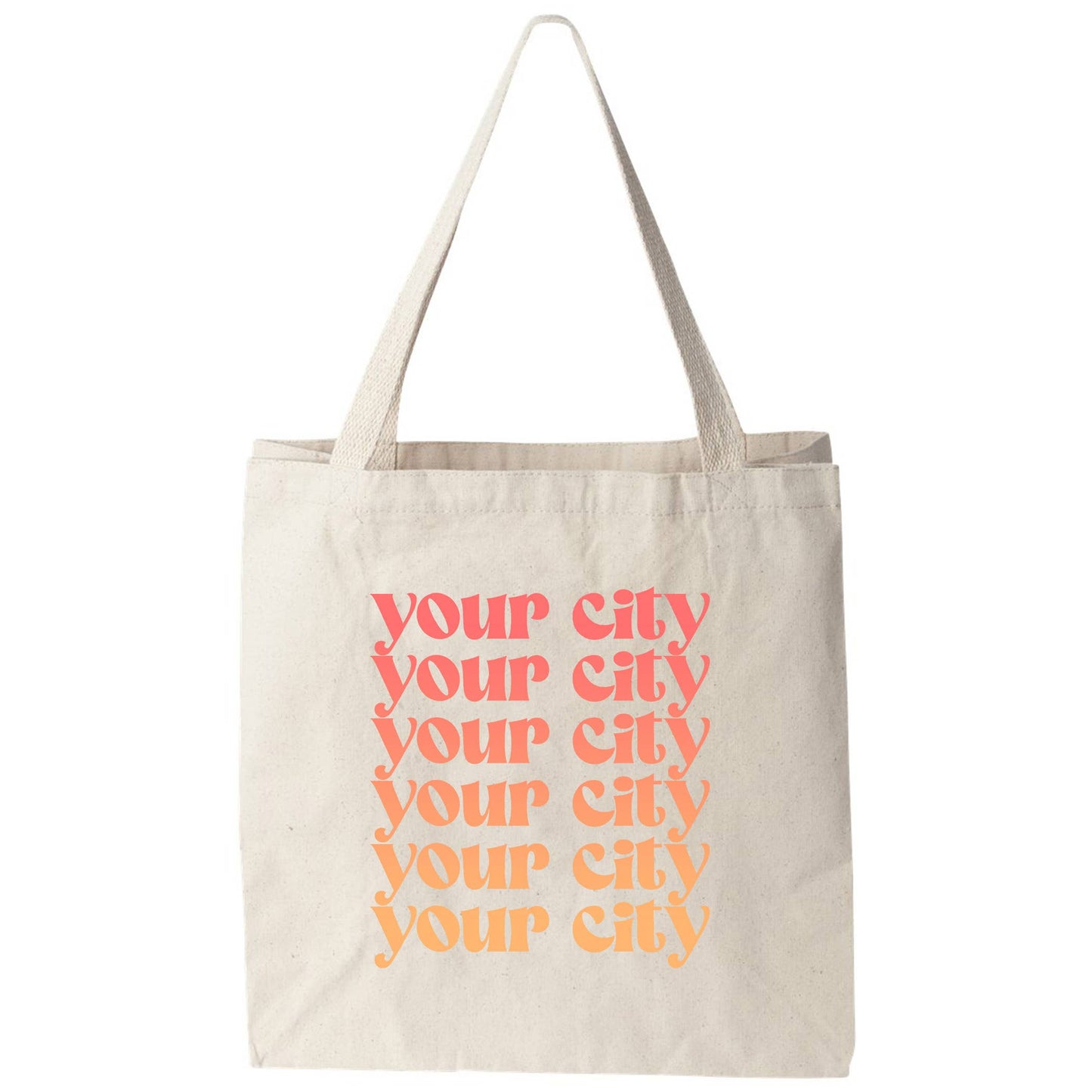 Your City - Colorful Tote Bags - Ombre, Customizable, Custom: Green/Teal Ombre