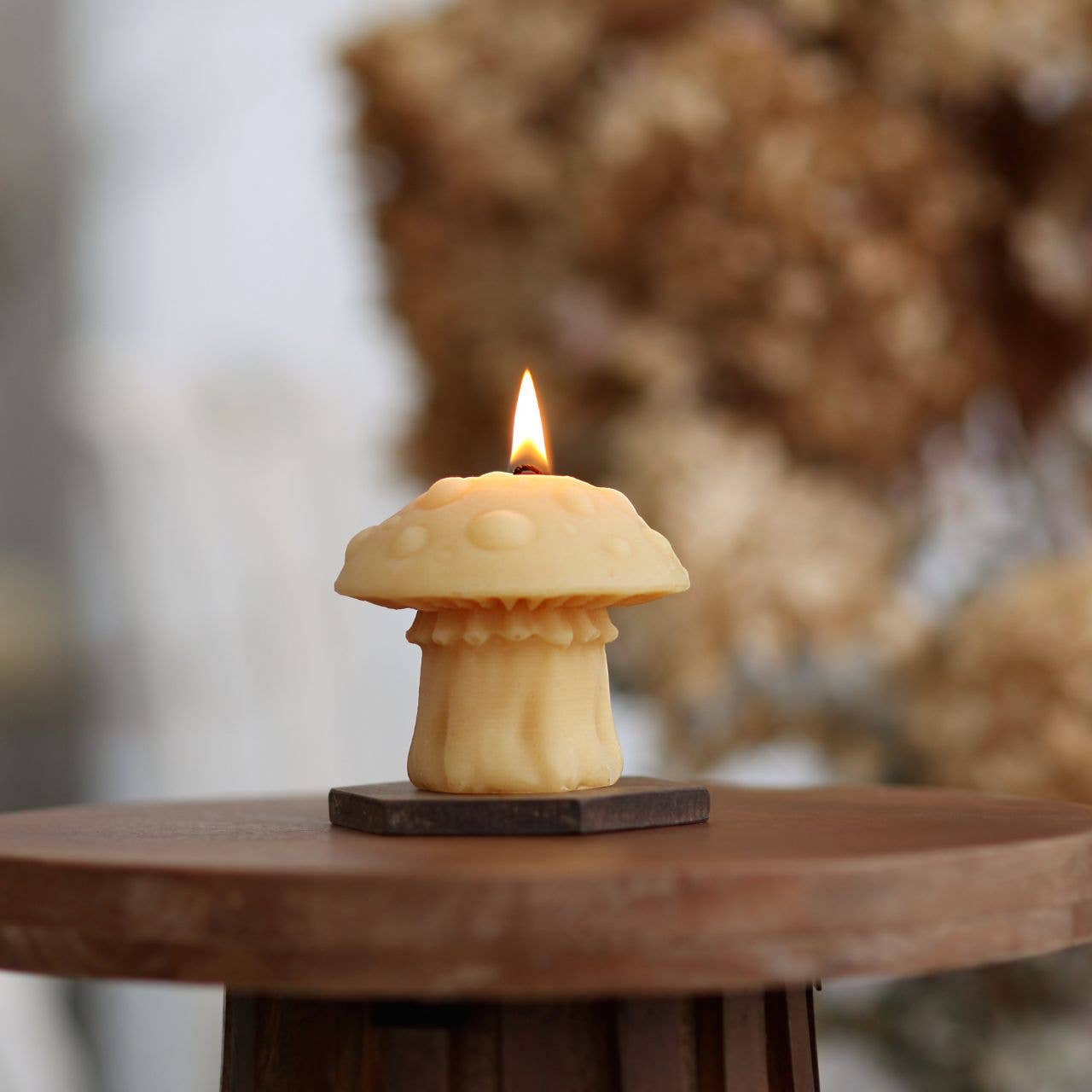 Mushroom Candles – 100% Pure Beeswax – 3 Styles: Morel Mushroom
