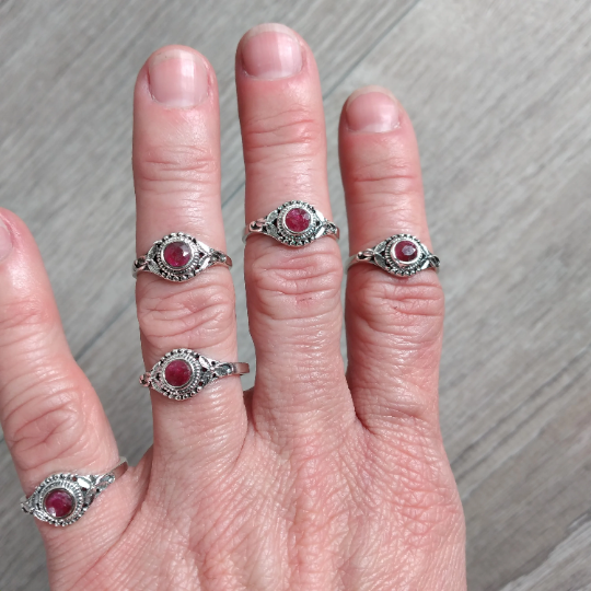 gemstone sterling silver ring
