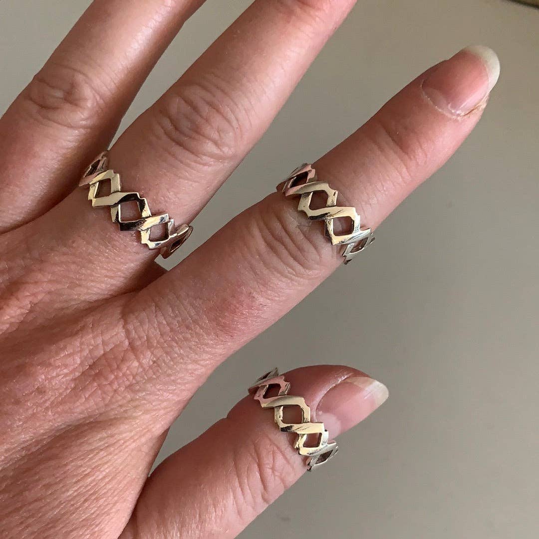 Sterling Silver Rings Stacking and Bands: Puzzle