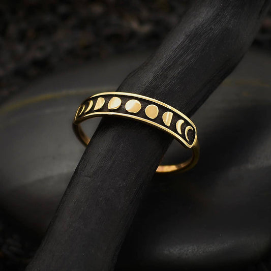 Bronze Moon Phases Ring: Bronze / 7