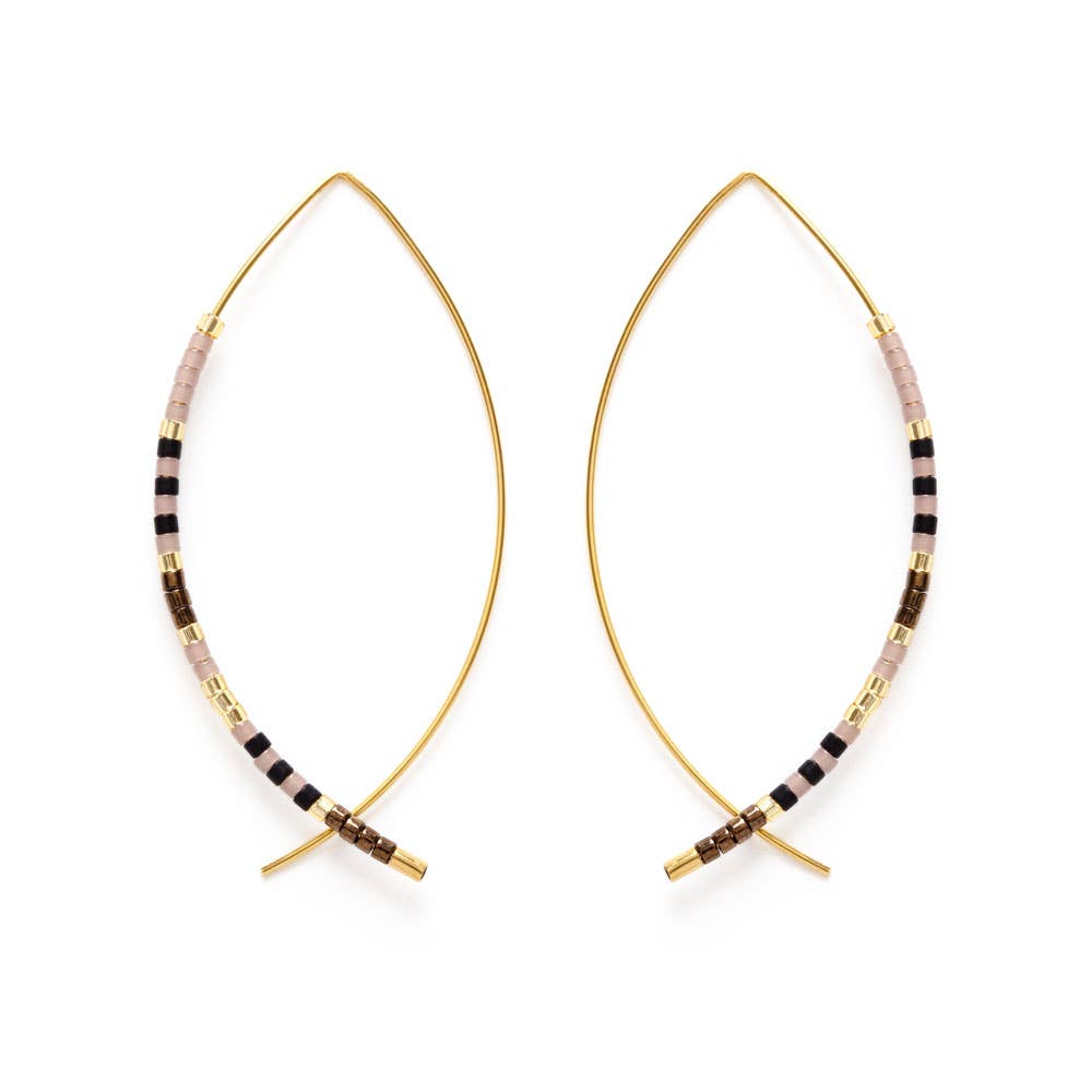 Japanese Bead Marquise Threaders : Chocolate