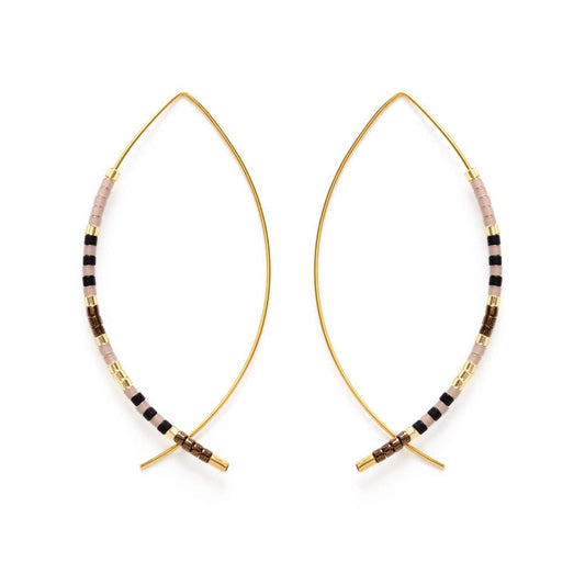 Japanese Bead Marquise Threaders : Chocolate