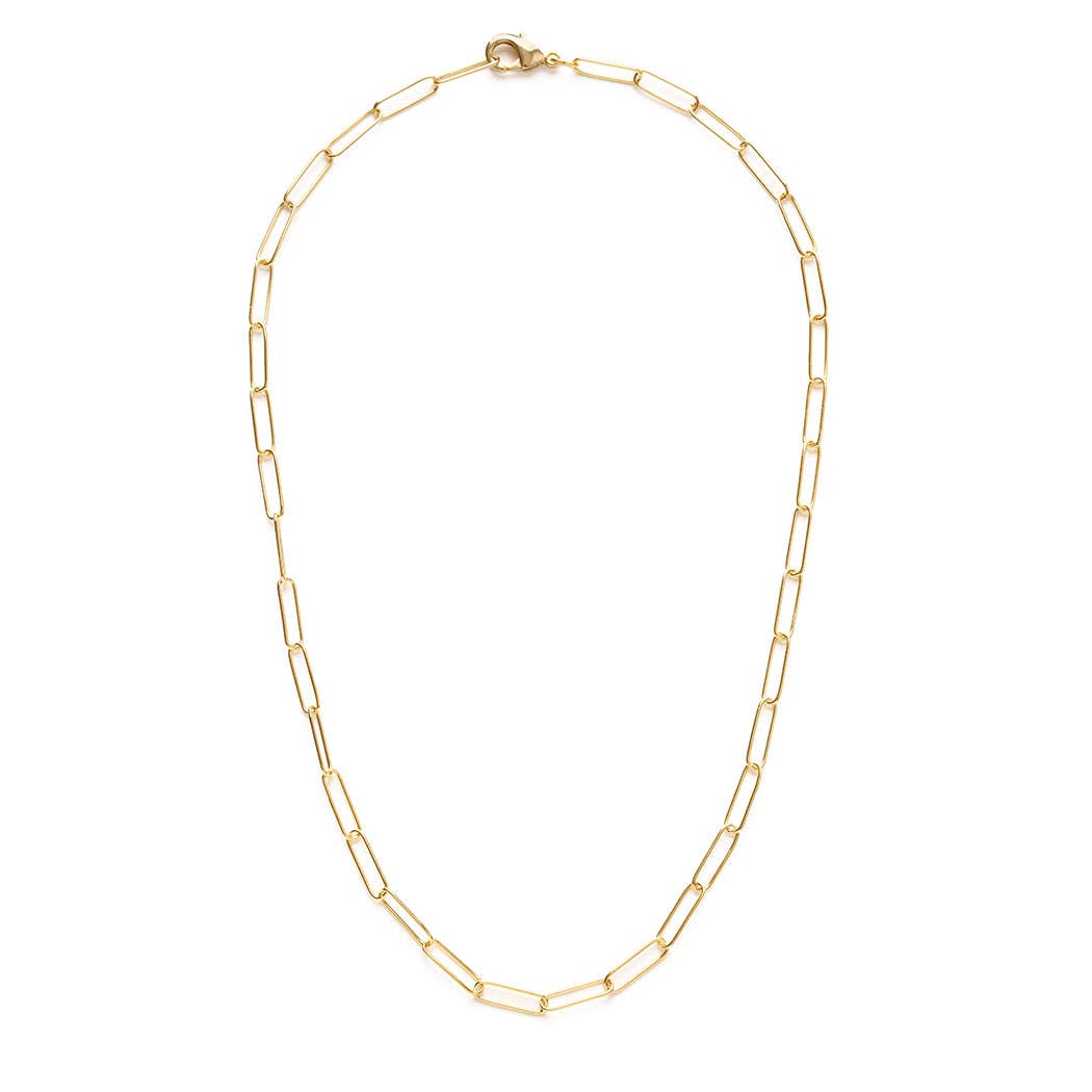 Paperclip Chain Necklace: Silver