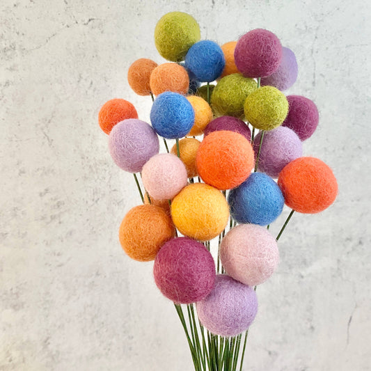 Felt Flower Ball Bouquet Singles Harvest Moon