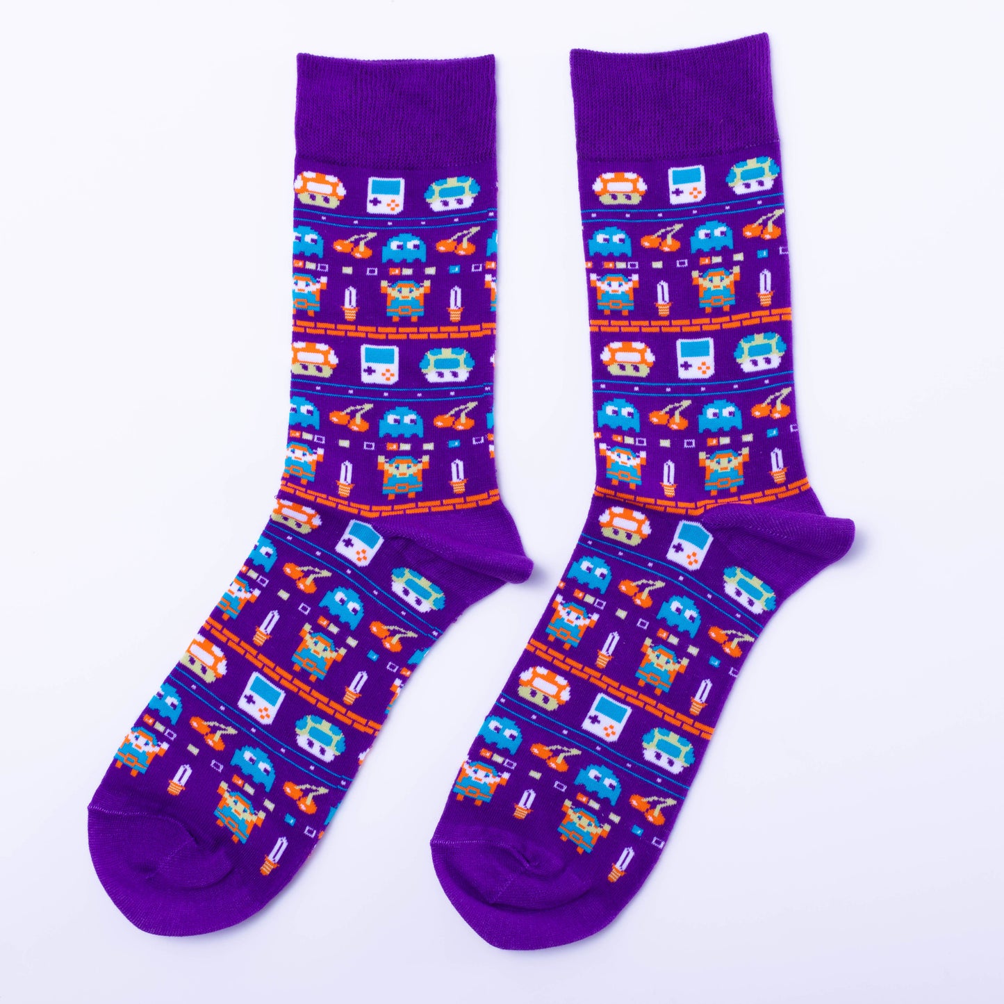 Vintage Gamer Socks - Men's Crew Retro Socks for Tech Lovers