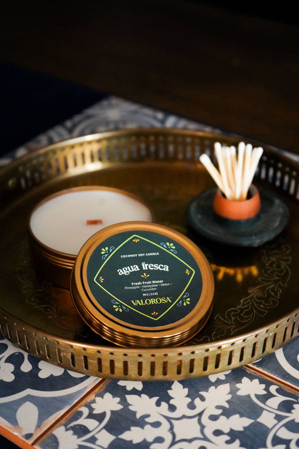Agua Fresca Candle Tin | Pineapple Melon & Cucumber Water
