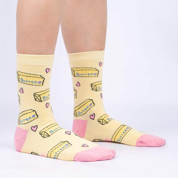 Women's Crew Sock: Butter Me Up