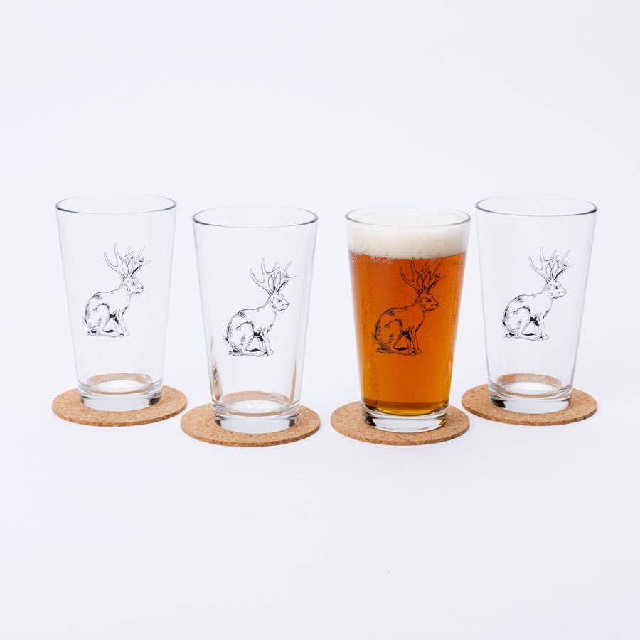 Jackalope Pint Glass