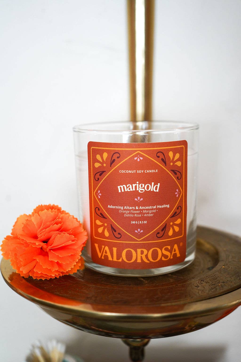 Marigold Candle | Dia De Los Muertos Candle