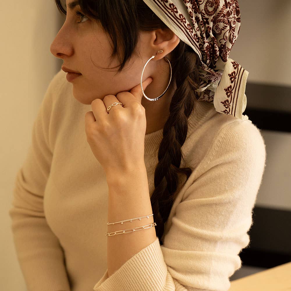 Paperclip Chain Bracelet: Silver
