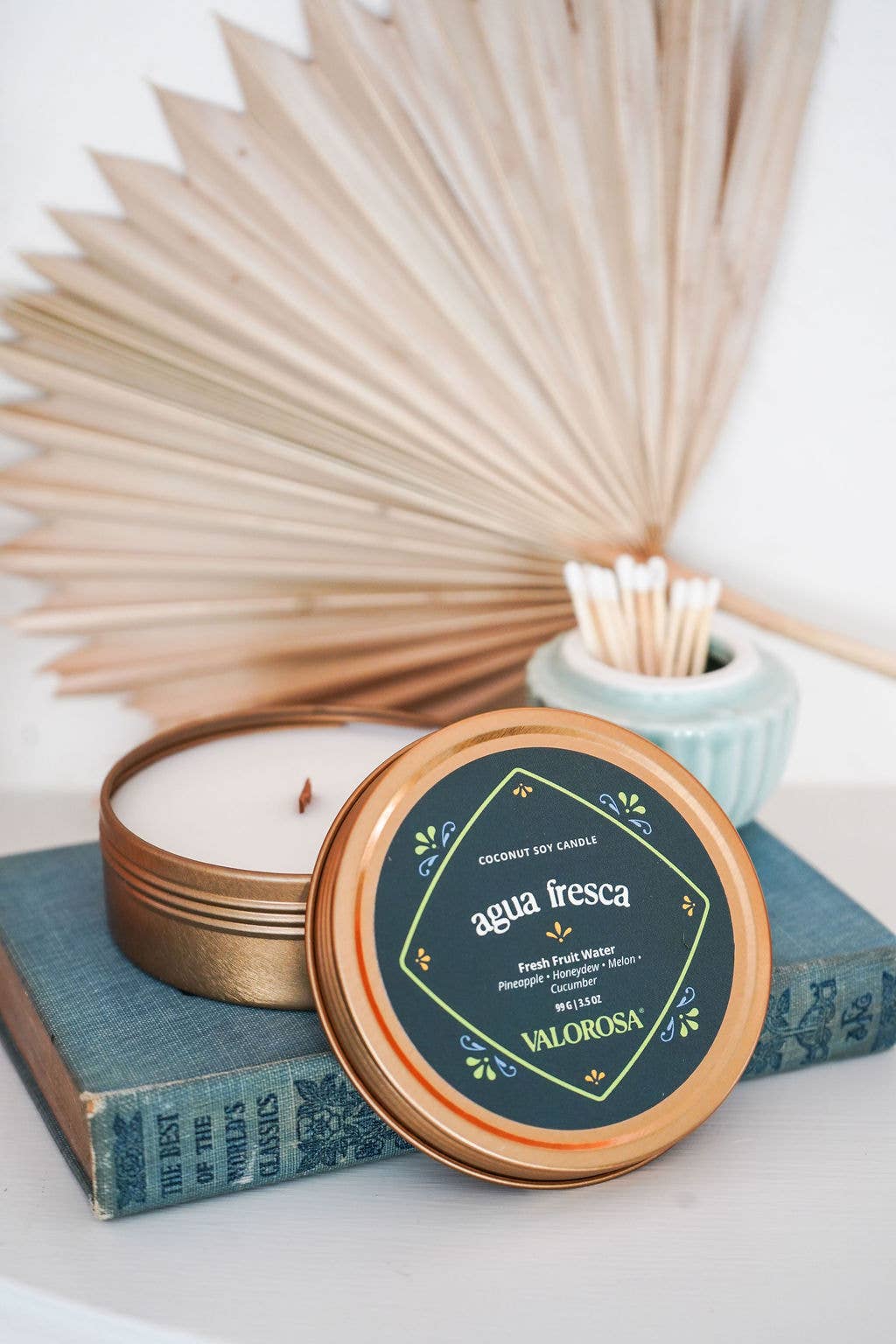 Agua Fresca Candle Tin | Pineapple Melon & Cucumber Water