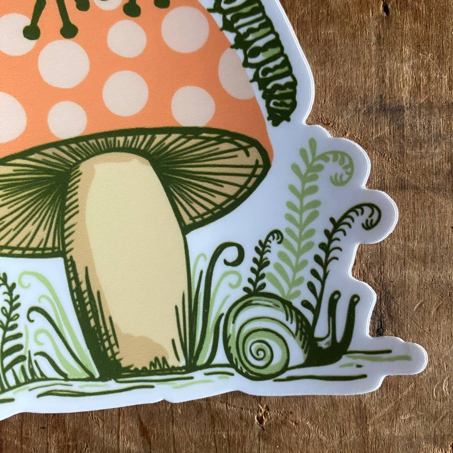 Frog Mushroom Caterpillar sticker