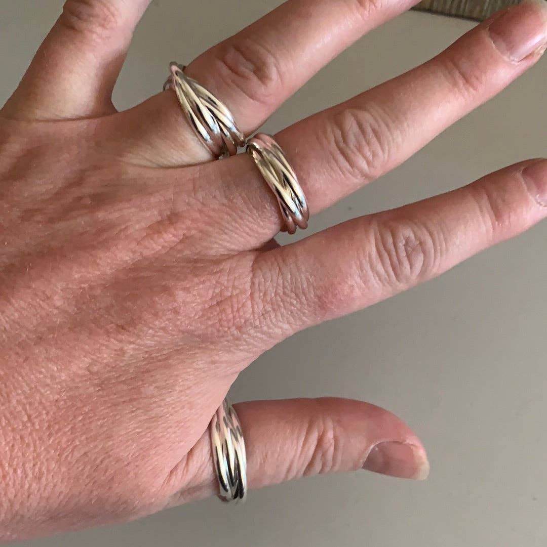 Sterling Silver Rings Stacking and Bands: Buckle