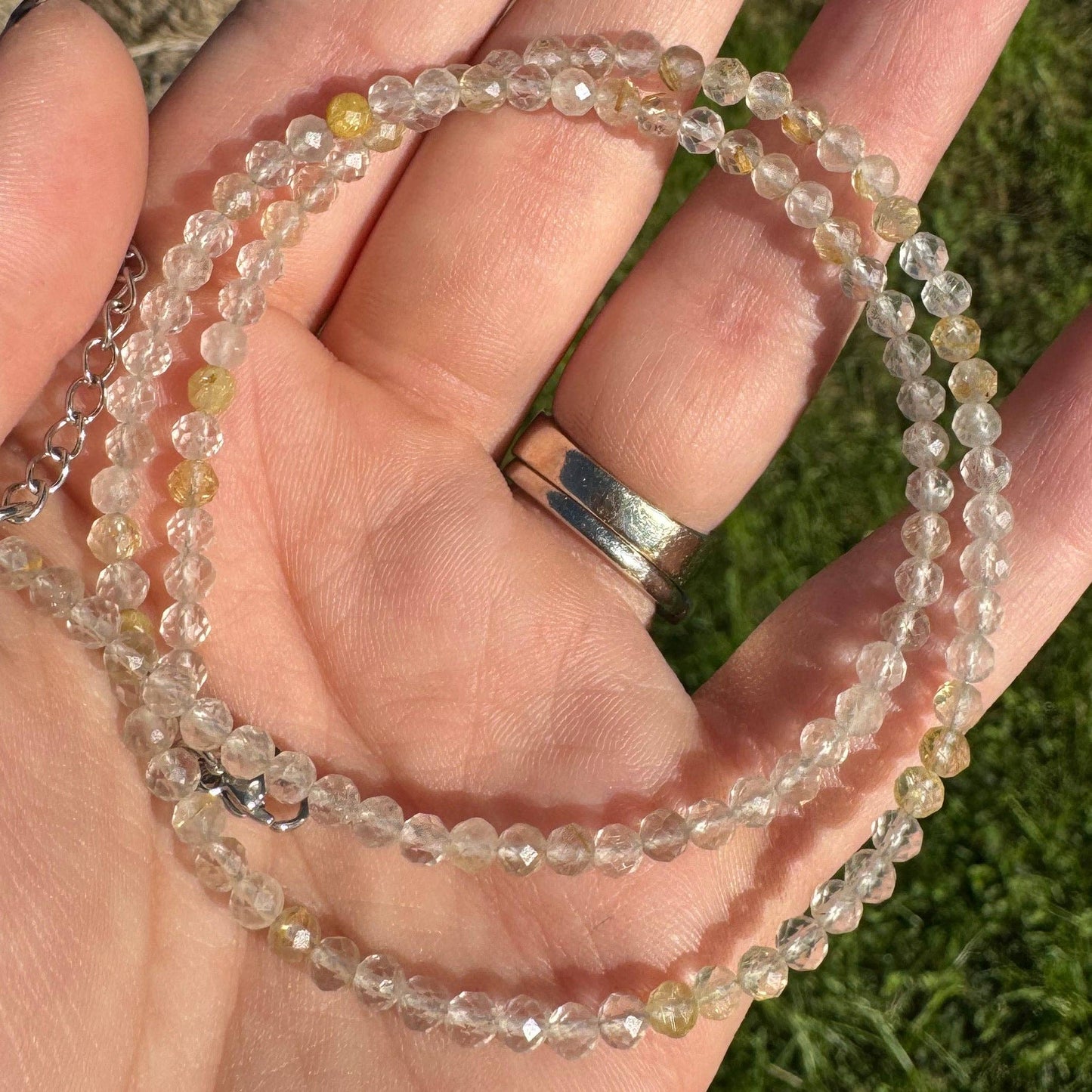 Gemstone Necklace: Apatite