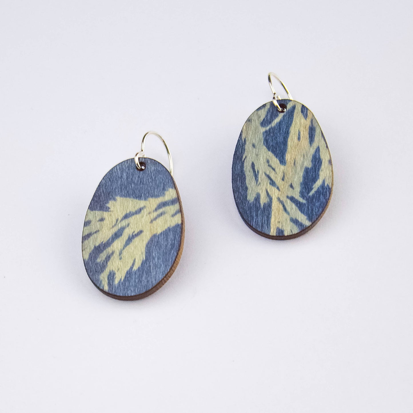 Earrings - Cyanotype