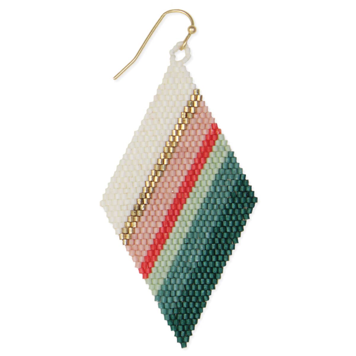 Diamond Delight Woven Seed Bead Earrings