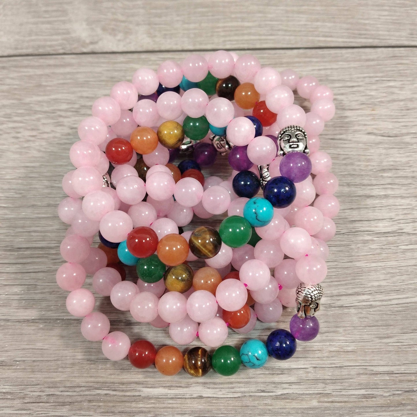 Gemstone Chakra Healing Bracelets 8mm - Wholesale: Lava Buddha