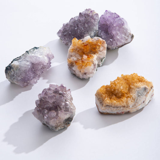 Natural Amethyst and Citrine Clusters