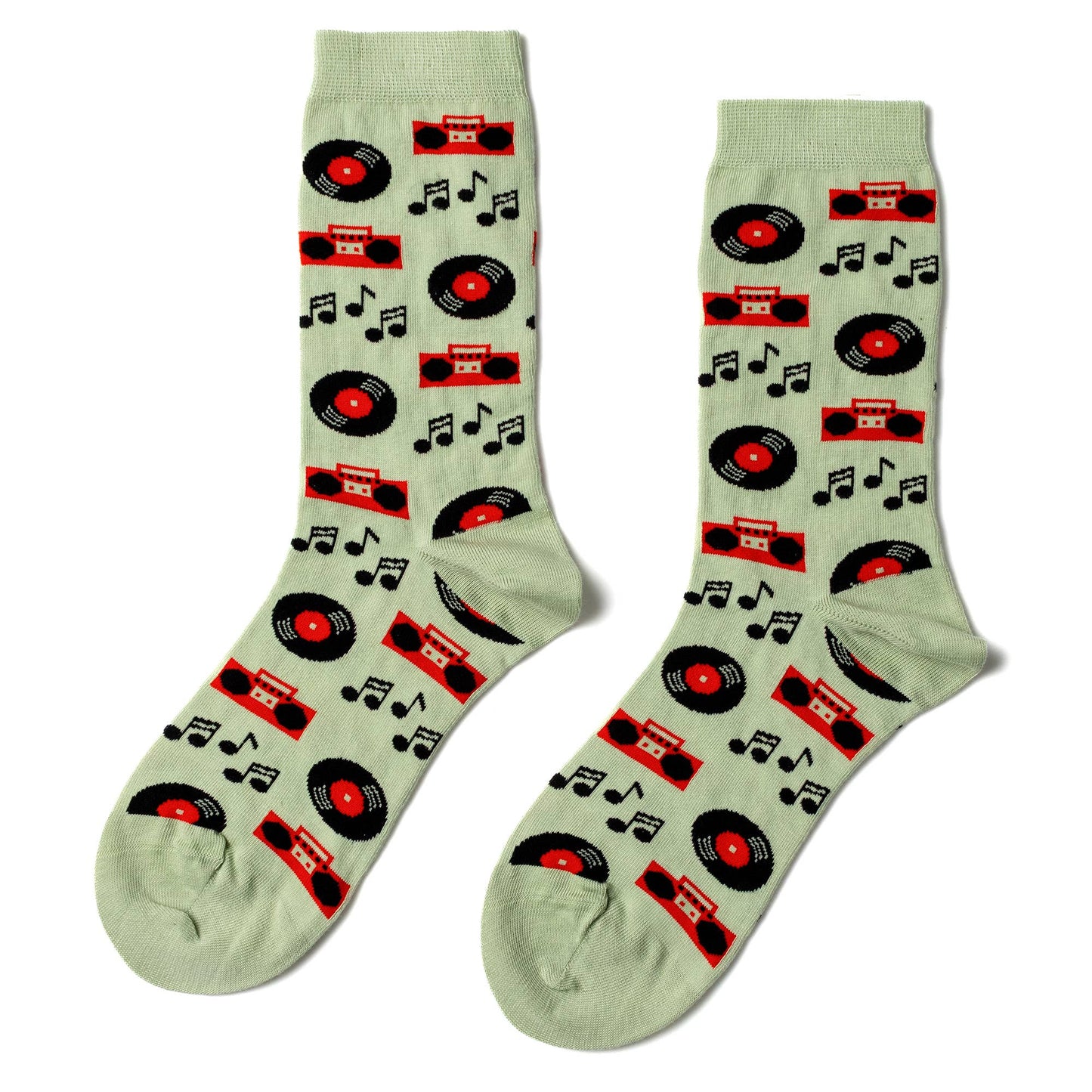 Music Crew Socks | Vinyl Record & Music Lover Gift | Small