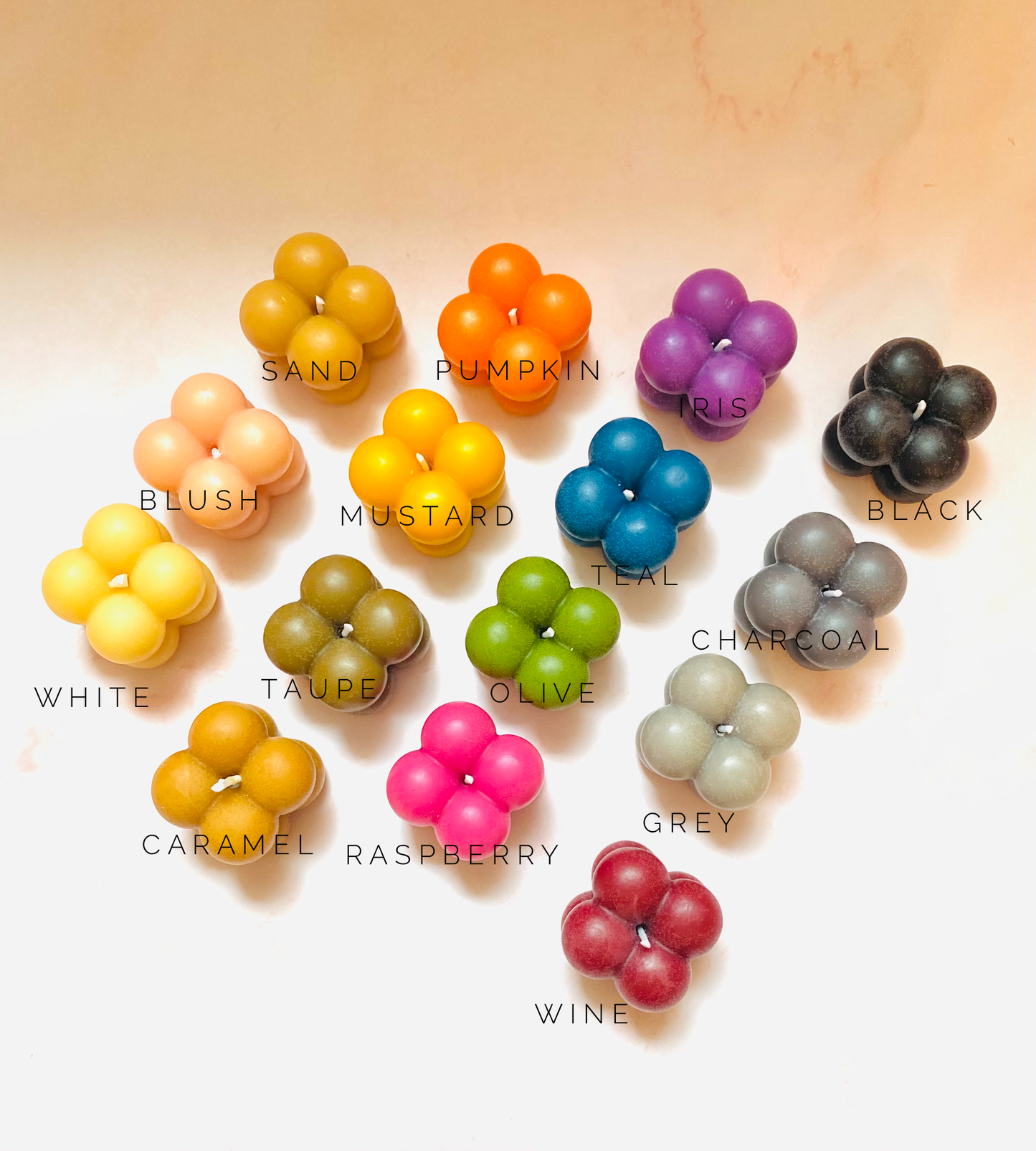 Neutrals Slim Cone Taper Beeswax Candle: Blush / Tall