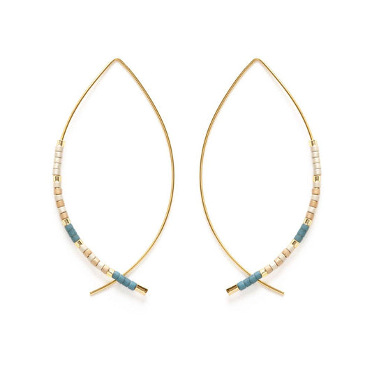 Japanese Bead Marquise Threaders : Sky