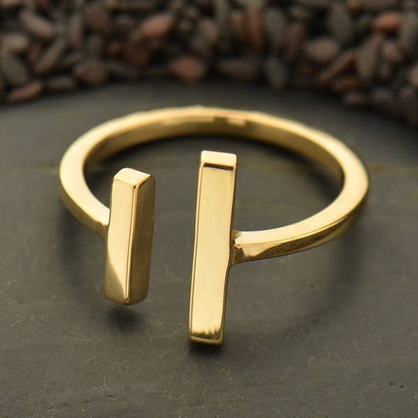 Bronze Adjustable Bar Ring: Bronze