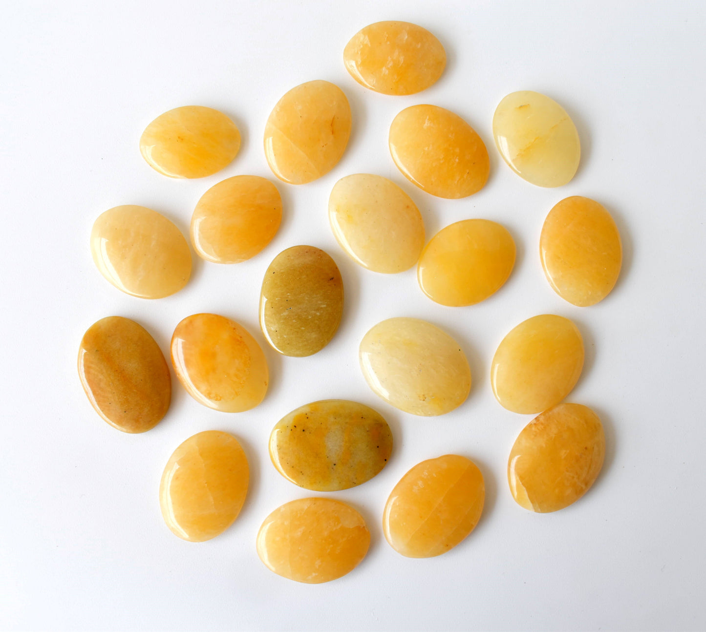 Palm Stone | Yellow Aventurine | Thumb Crystal | Pocket Gems: Thumb Indent (Worry Stone)
