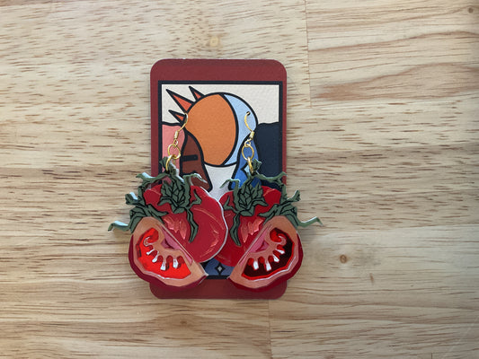 Tomato Earrings