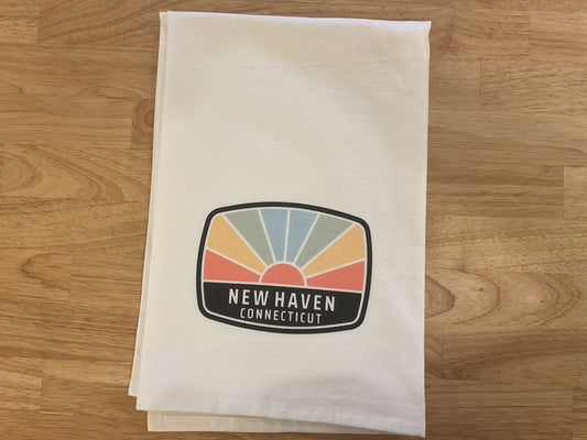 New Haven Retro Sunburst Flour Sack Towel