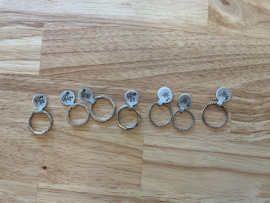 Sterling silver twisted wire ring