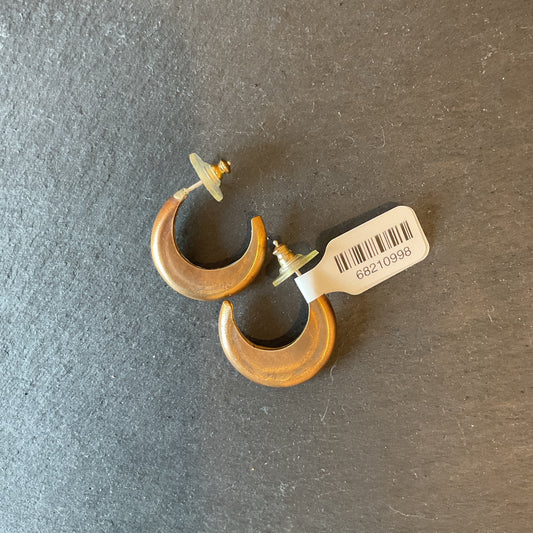 Puffed Brass Hoops