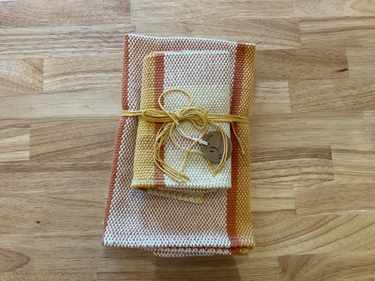 Hand woven towels and dish cloth