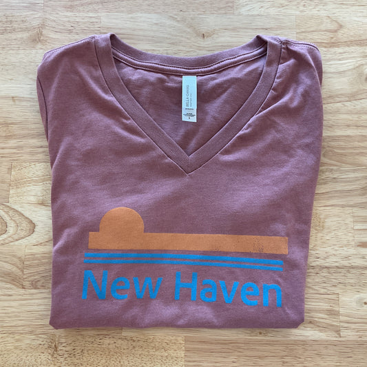 New Haven retro T shirt V neck